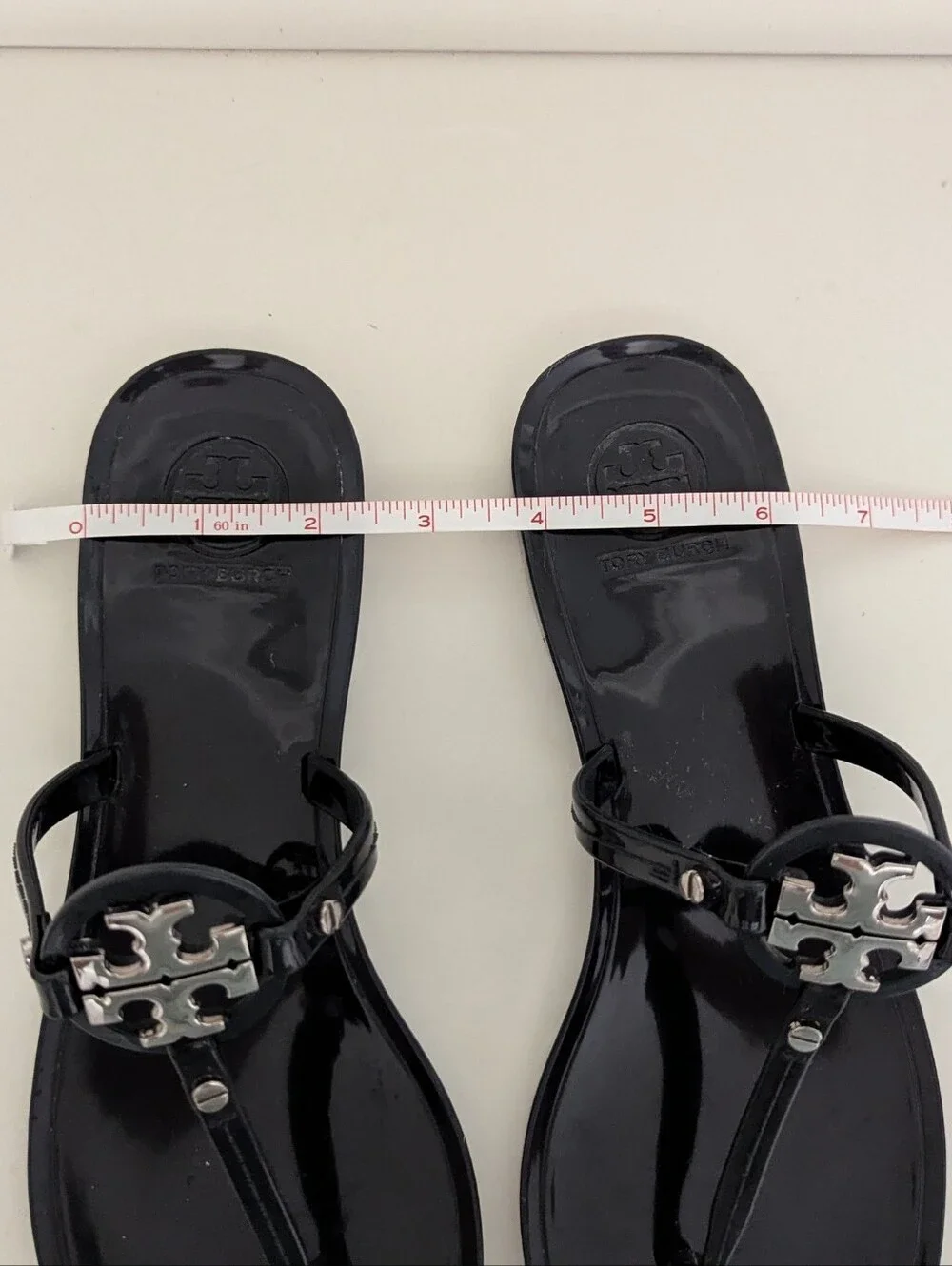 EUC! Tory Burch Mini Miller Sandal In Dark Blue Size 7